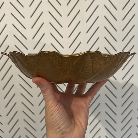 Sunflower Glass Art Bowl Floral Decor Gold Orange Hues Trinket Dish Candy Bowl - Picture 2 of 6